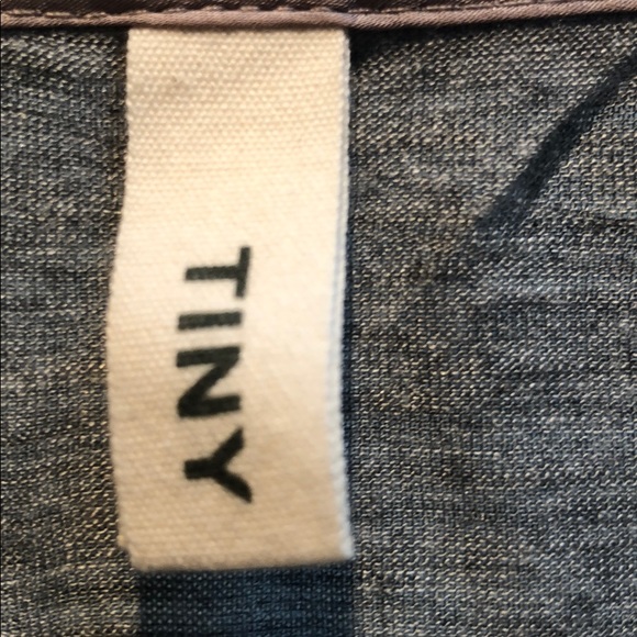 Anthropologie Tiny Grey Cotton embroidered Top. - Picture 7 of 7